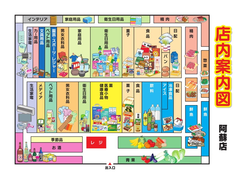 店内案内図　阿蘇店