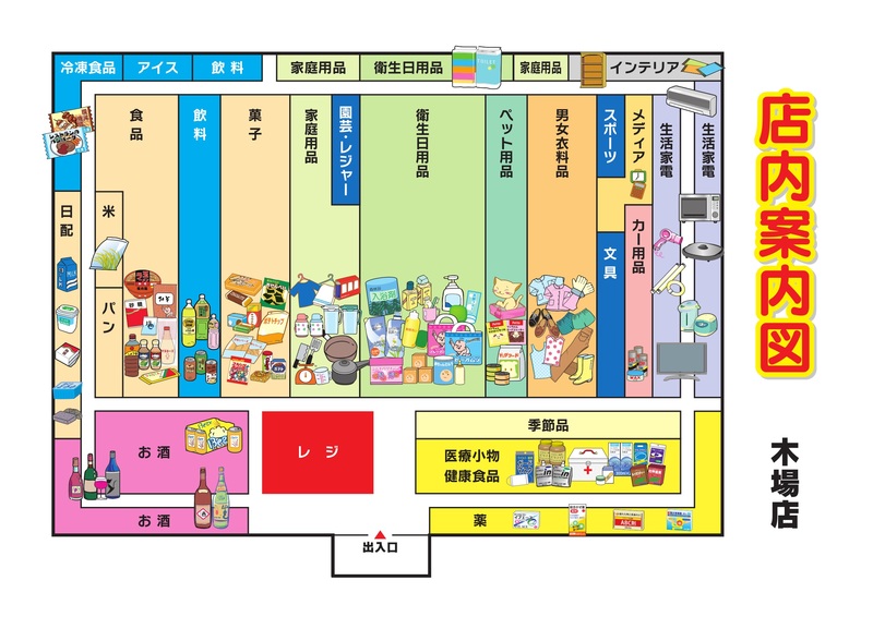 店内案内図　木場店