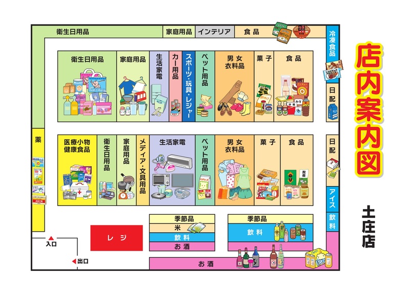 店内案内図　土庄店