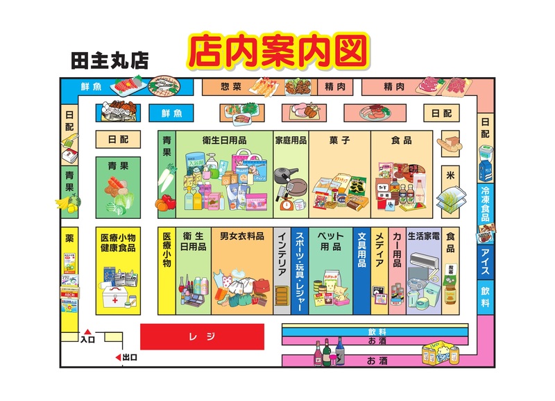 店内案内図　田主丸店