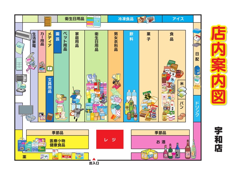 店内案内図　宇和店