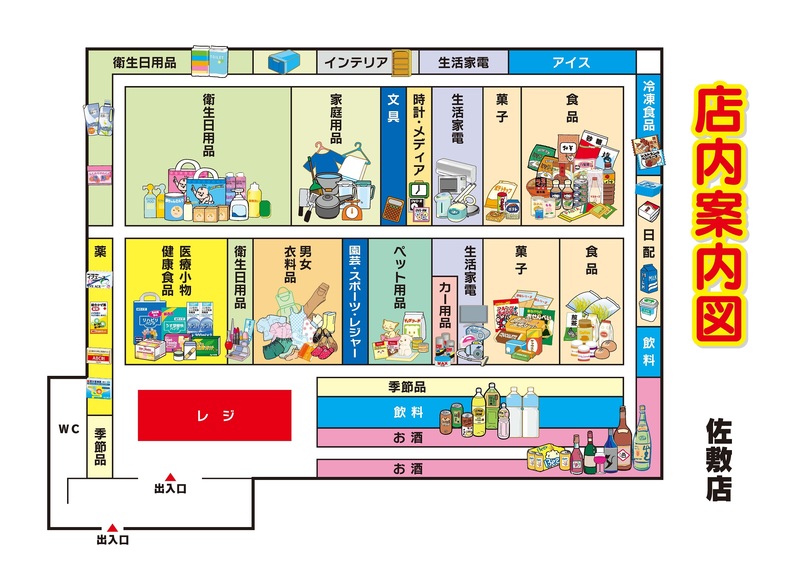 店内案内図　佐敷店