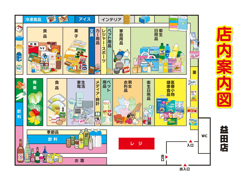 店内案内図　益田店