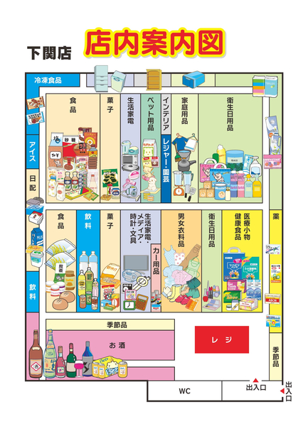 店内案内図　下関店