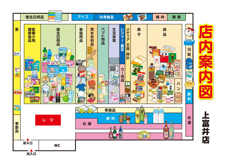 店内案内図　上富井店