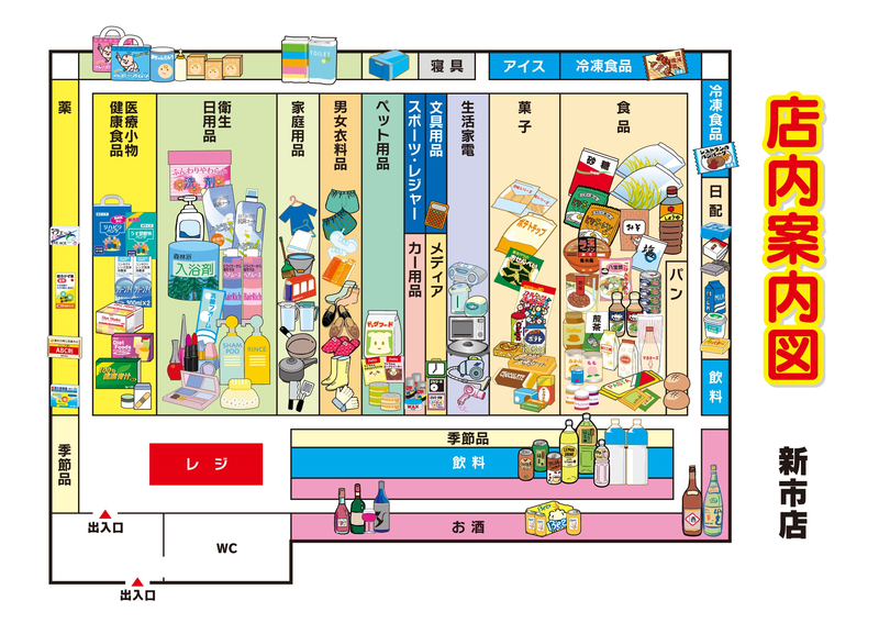 店内案内図　新市店