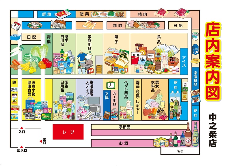 店内案内図　中之条店