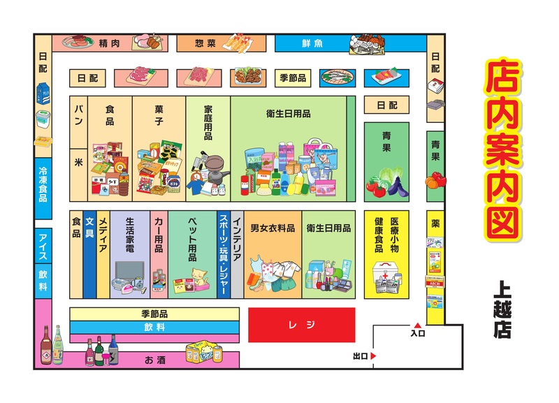 店内案内図　上越店