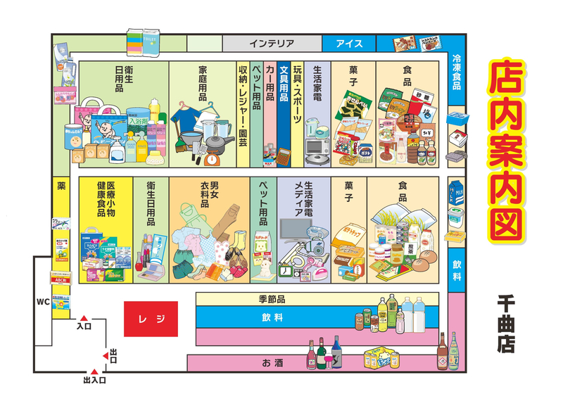 店内案内図　千曲店